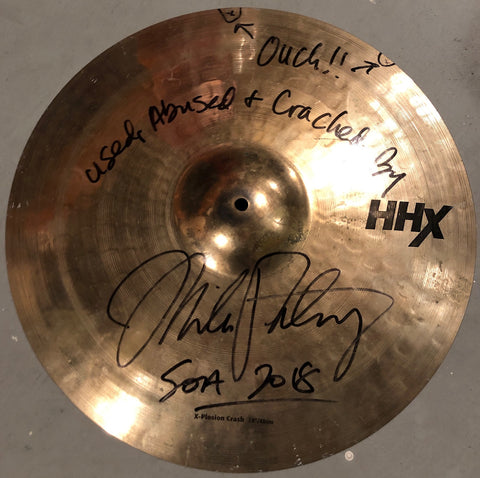 Autographed Used MP 19" Sabian HHX X-Plosion Crash from SOA 2018 Tour